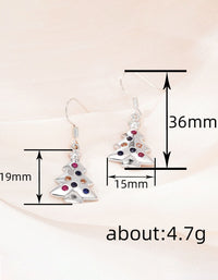 Handmade Colorful Christmas Tree Drop Earrings for Women