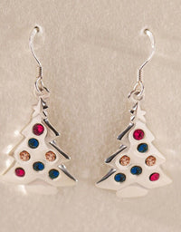 Handmade Colorful Christmas Tree Drop Earrings for Women