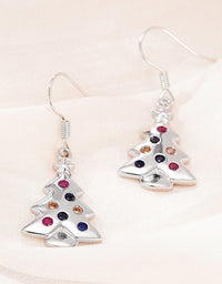 Handmade Colorful Christmas Tree Drop Earrings for Women
