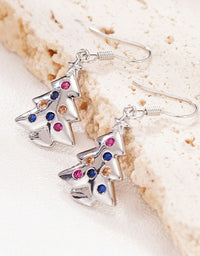Handmade Colorful Christmas Tree Drop Earrings for Women