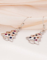 Handmade Colorful Christmas Tree Drop Earrings for Women