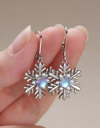 Handmade Snowflake Floral Drop Christmas Earrings for Women
