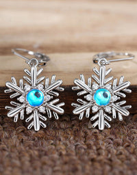 Handmade Snowflake Floral Drop Christmas Earrings for Women