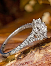 Women's Handmade Elegant Christmas Snowflake Ring