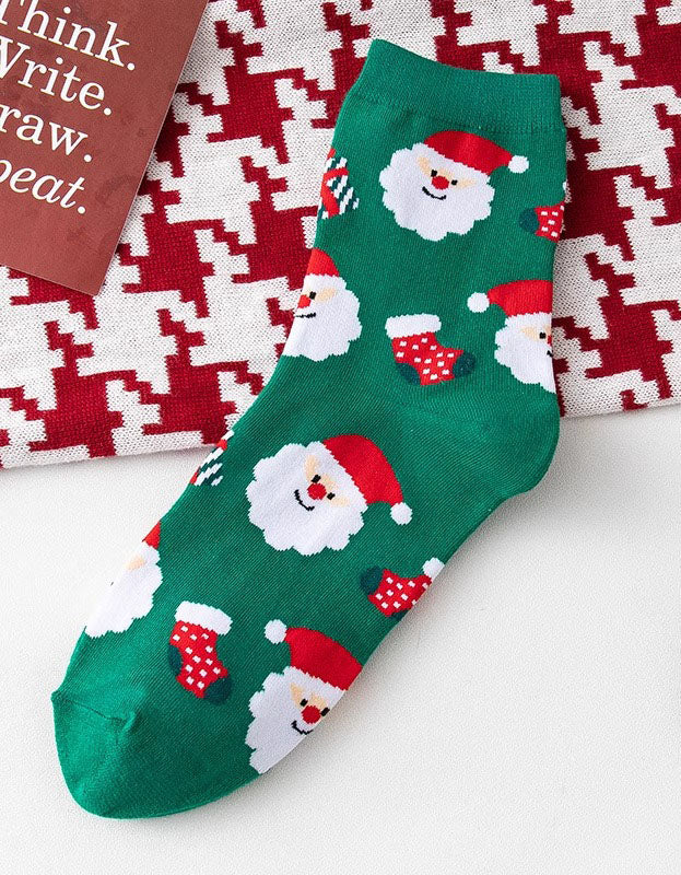 2 Pairs Women’s Christmas Cartoon Socks