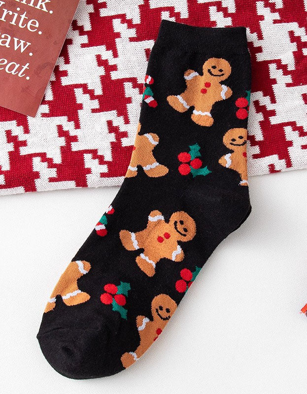 2 Pairs Women’s Christmas Cartoon Socks