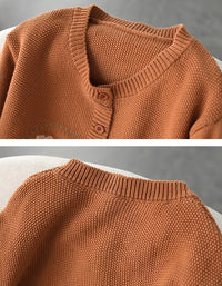 Casual Artsy Embroidery Knitted O-Neck Sweater
