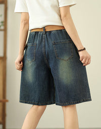 Casual Big Pockets Cargo Denim Shorts