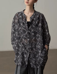 Casual Lightweight Printed Shirt Loose Fit Everyday Wear