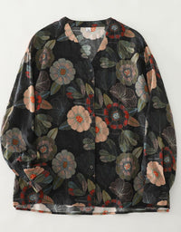 Floral patterned shirt on a white background