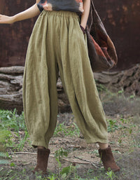 Lightweight Cotton Linen Vintage Casual Harem Pants