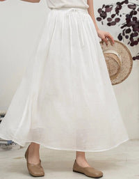 Comfortable vacation-ready linen skirt for women