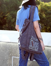 Eco Friendly Jute Tote Bag Women Boho Drawstring