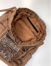 Handmade Style Jute Tote Bag Boho Casual Shoulder