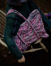 Large floral reusable shopping bag