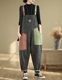 Casual High Waist Leopard Print Denim Jumpsuit