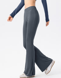 Women’s Flare Leg Yoga Pants with Side Knot Detail