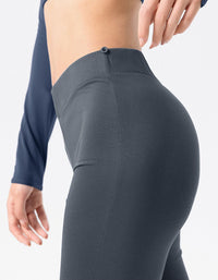 Women fitness leggings flare design stretch fabric