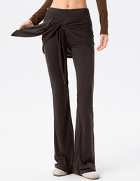Women’s Wide Leg Yoga Pants with Side Wrap Detail