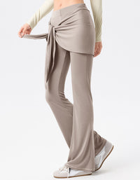 Women’s Yoga Pants Flare Leg Wrap Tie Casual Wear