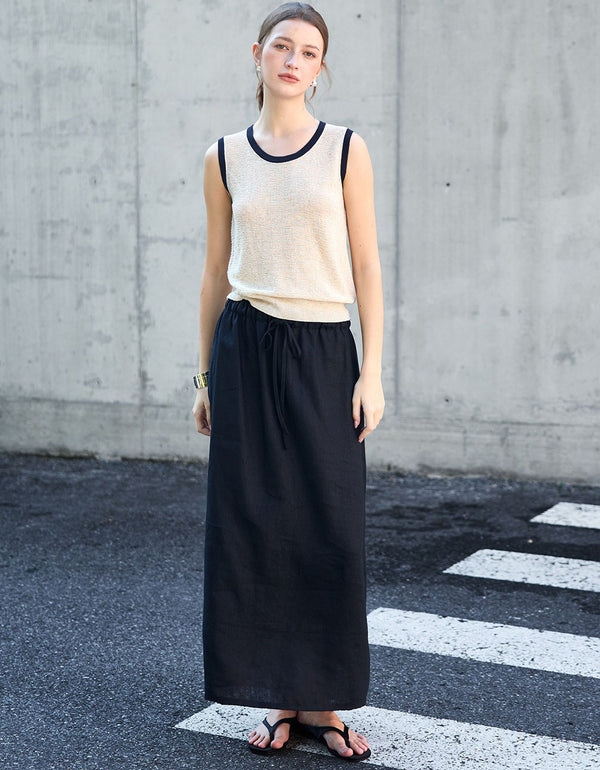 minimalist knit tank top women casual style full view