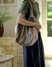 Cute Floral Canvas Tote – Casual Everyday Shoulder Bag