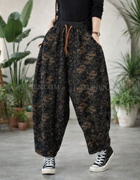 Women wearing boho floral loose fit pants