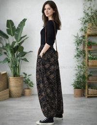 Relaxed fit floral harem pants women