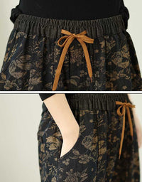 Bohemian loose pants women casual outfit close-up