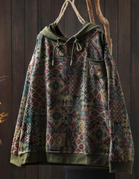 Casual Loose Fit Printed Hoodie Sweatshirt