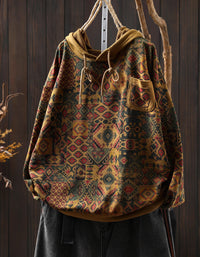 Casual Loose Fit Printed Hoodie Sweatshirt
