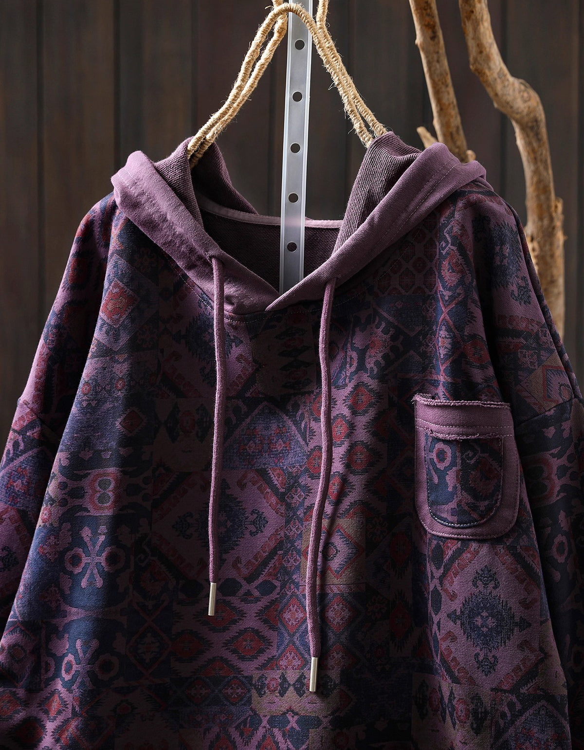Casual Loose Fit Printed Hoodie Sweatshirt
