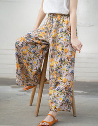 Casual Loose Floral Wide Leg Pants
