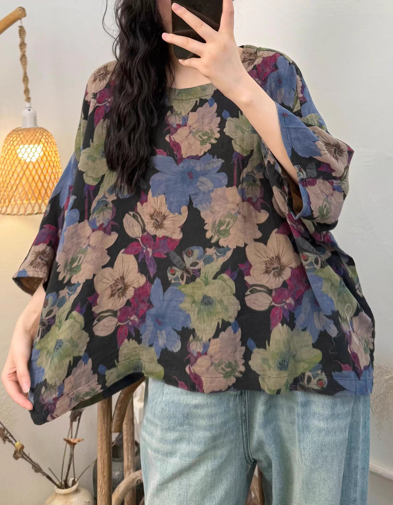 Casual Oversized Floral Spring Summer Shirt