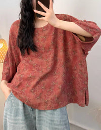 Casual Oversized Floral Spring Summer Shirt