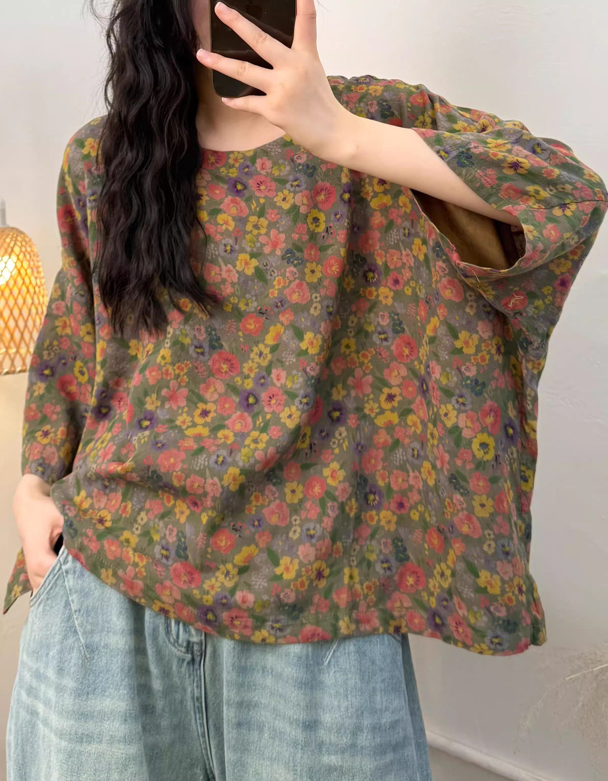 Casual Oversized Floral Spring Summer Shirt