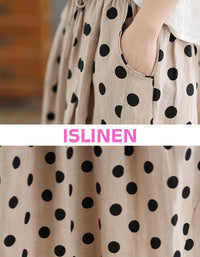 Women’s Boho Polka Dot Midi Skirt – Relaxed Fit Summer Skirt