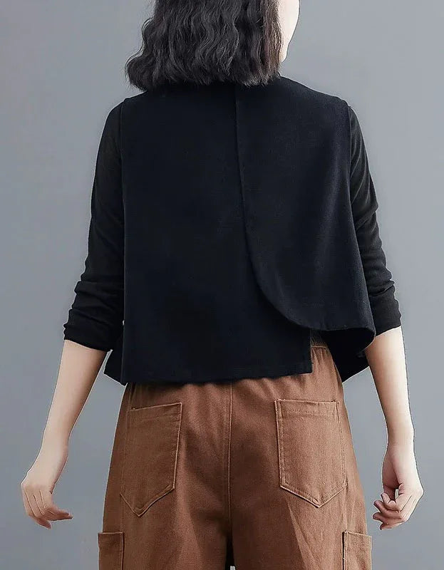 Women's Vintage Casual Side Buttoned Vest - Islinen