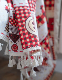 Christmas Style Red Pure Cotton Curtains