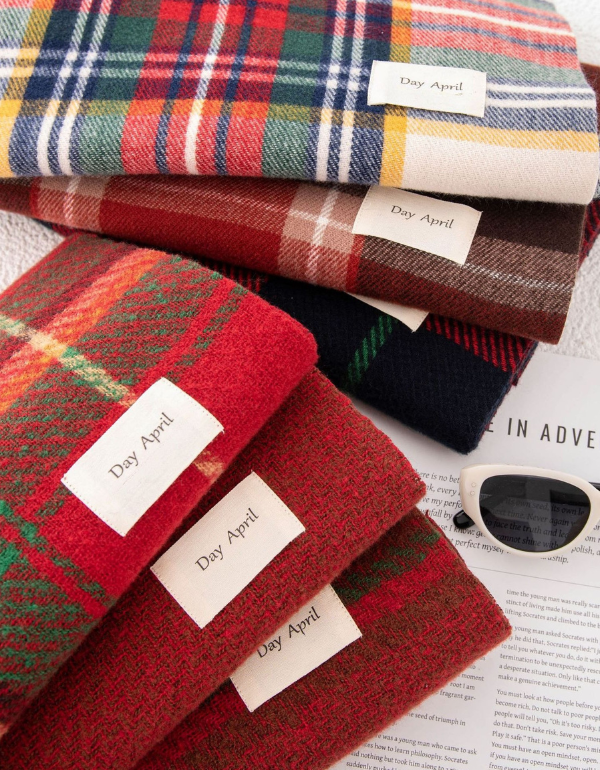 Christmas Warm Soft Plaid Pattern Winter Scarf