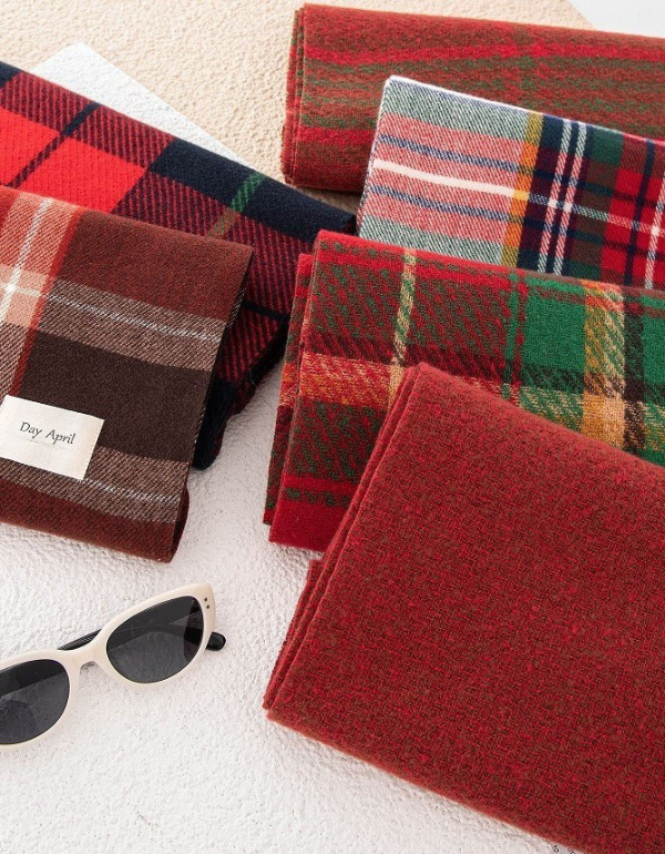 Christmas Warm Soft Plaid Pattern Winter Scarf