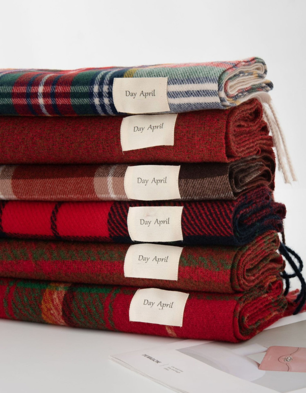 Christmas Warm Soft Plaid Pattern Winter Scarf