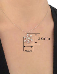 Christmas Women’s Crystal Snowflake Pendant Necklace