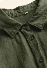 Classic Casual Versatile Button-Up Linen Shirt
