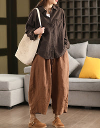Classic Casual Versatile Button-Up Linen Shirt