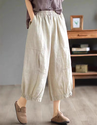 Classic Casual Wide-Leg Palazzo Linen Pants