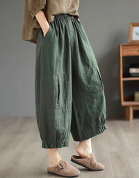 Classic Casual Wide-Leg Palazzo Linen Pants