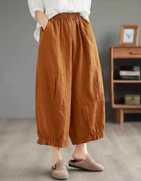 Classic Casual Wide-Leg Palazzo Linen Pants