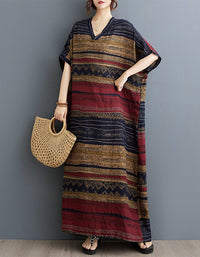 Comfort Fit Stripe Print Oversized Dress