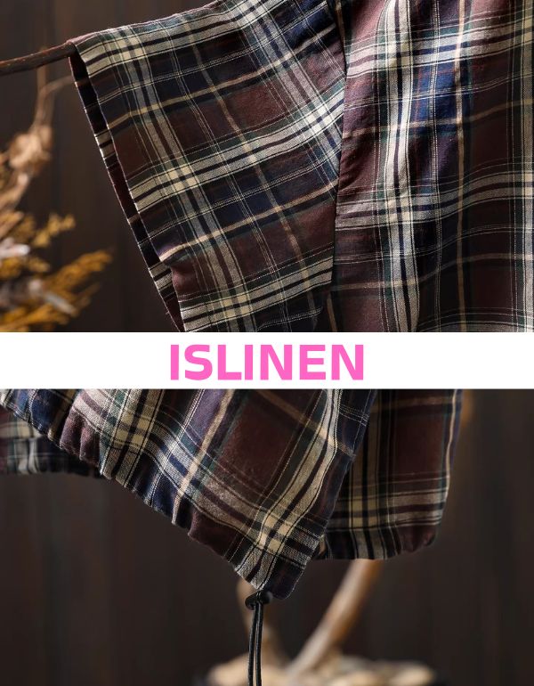 Streetwear style red collar plaid shirt outfit